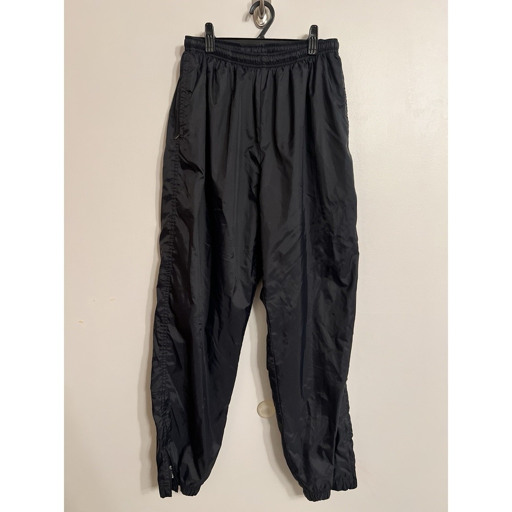 Vintage Nike Track Pants Men XL Black Windbreaker 90s Athletic Joggers Lined